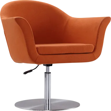 Belon Orange Swivel Accent Chair