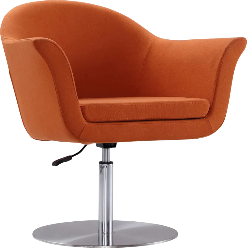 Belon Orange Swivel Accent Chair