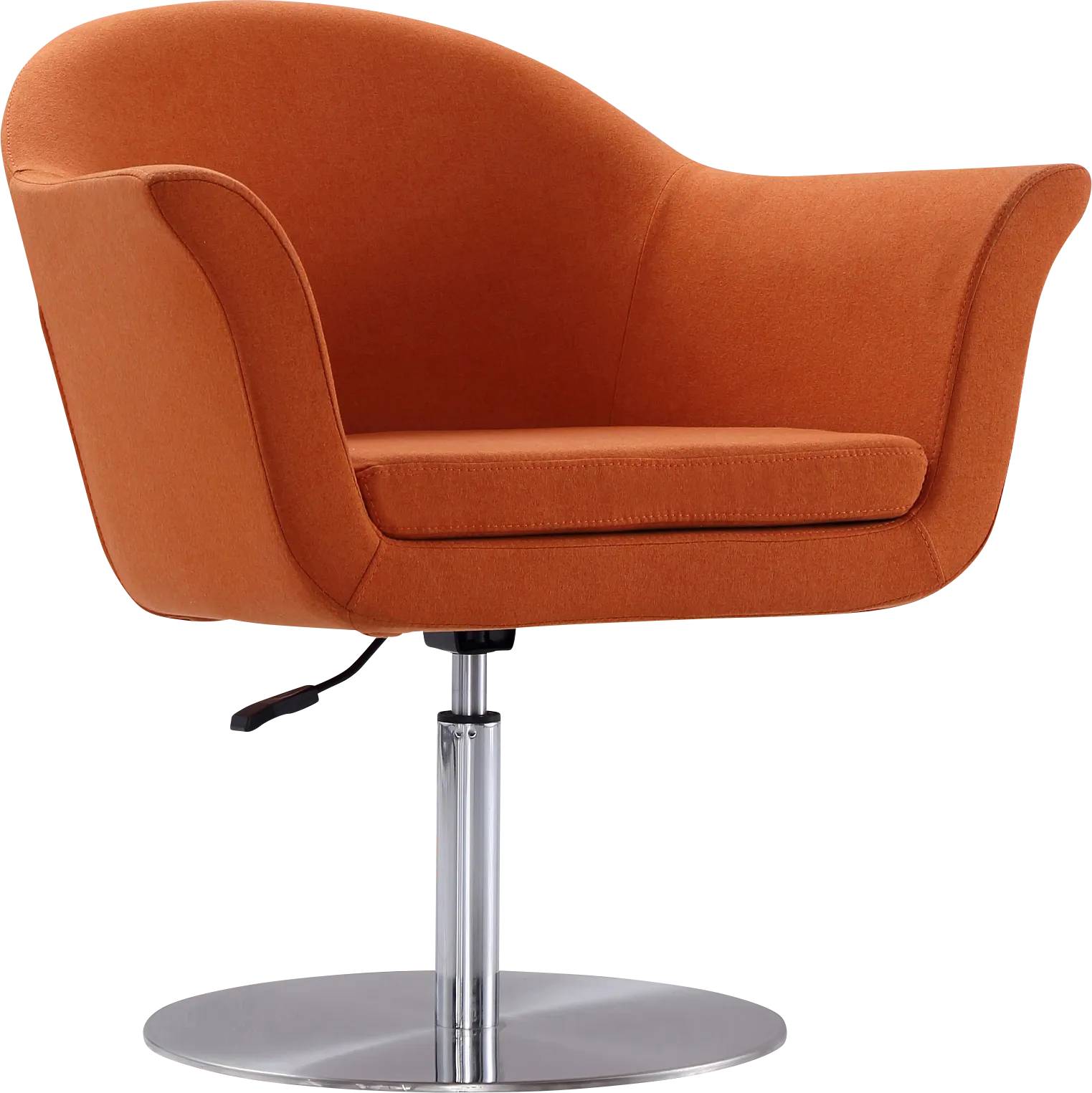 Belon Orange Swivel Accent Chair - Image 1