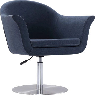 Belon Dark Blue Swivel Accent Chair