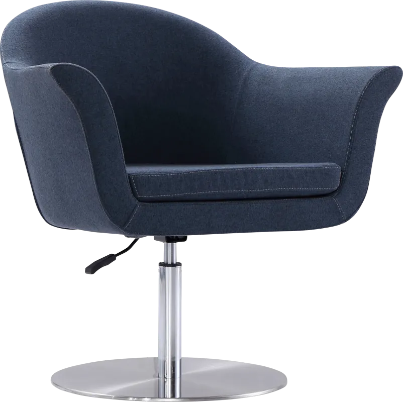 Belon Dark Blue Swivel Accent Chair