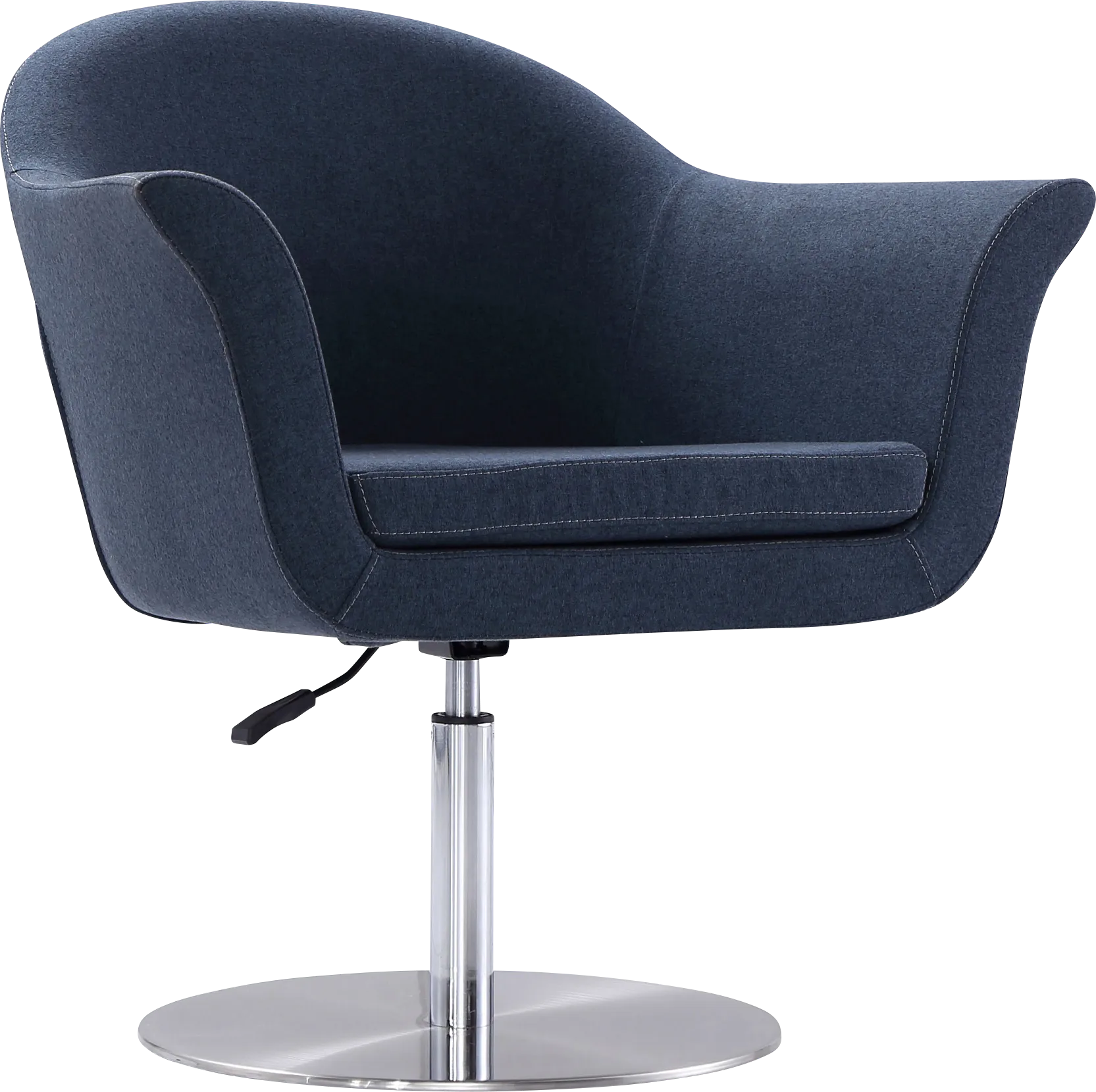Belon Dark Blue Swivel Accent Chair - Image 1