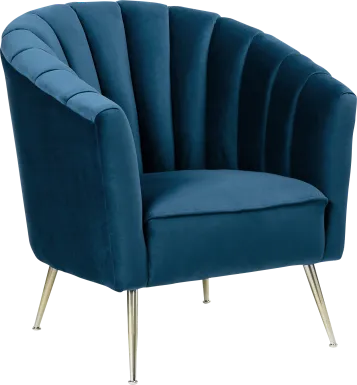 Bersal Blue Accent Chair