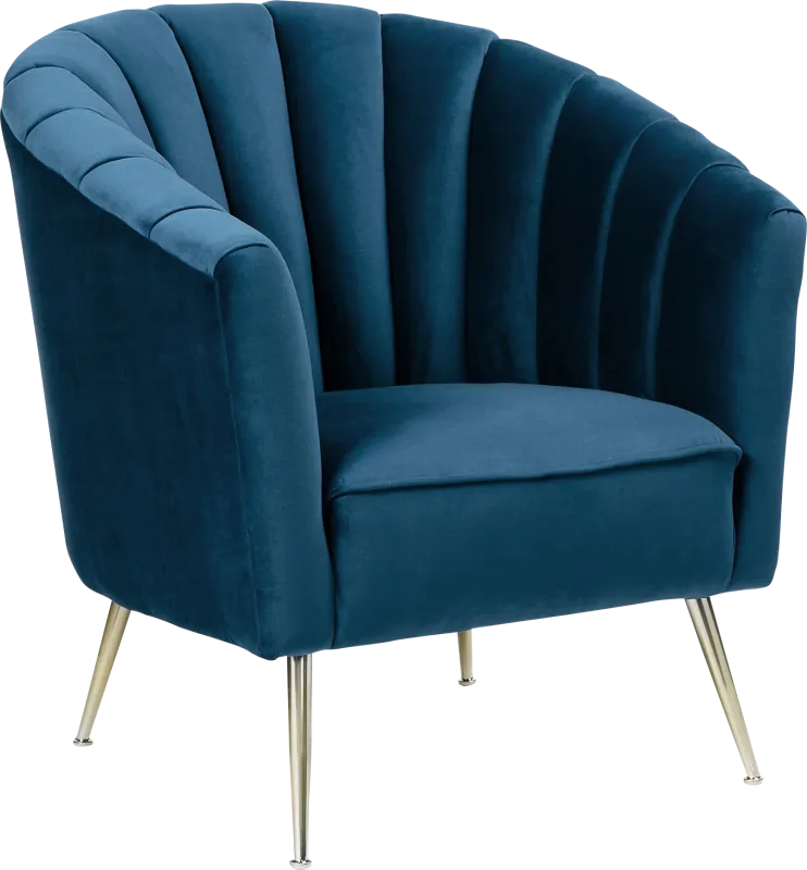 Bersal Blue Accent Chair