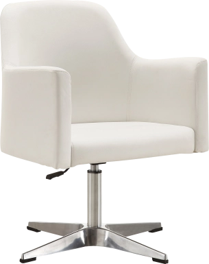 Woolfram White Swivel Accent Chair