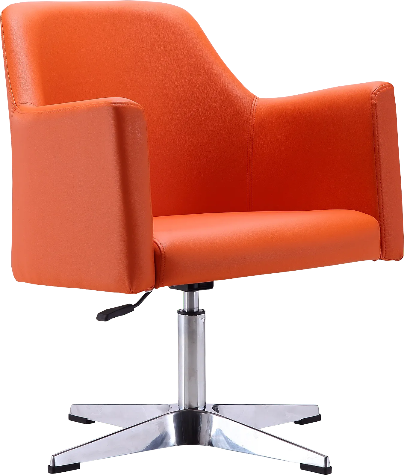 Woolfram Orange Swivel Accent Chair - Image 1