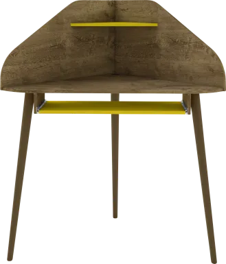 Tanbark Brown Corner Desk