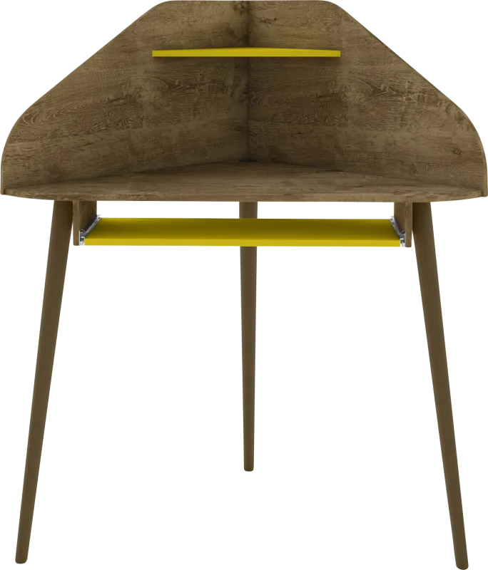 Tanbark Brown Corner Desk
