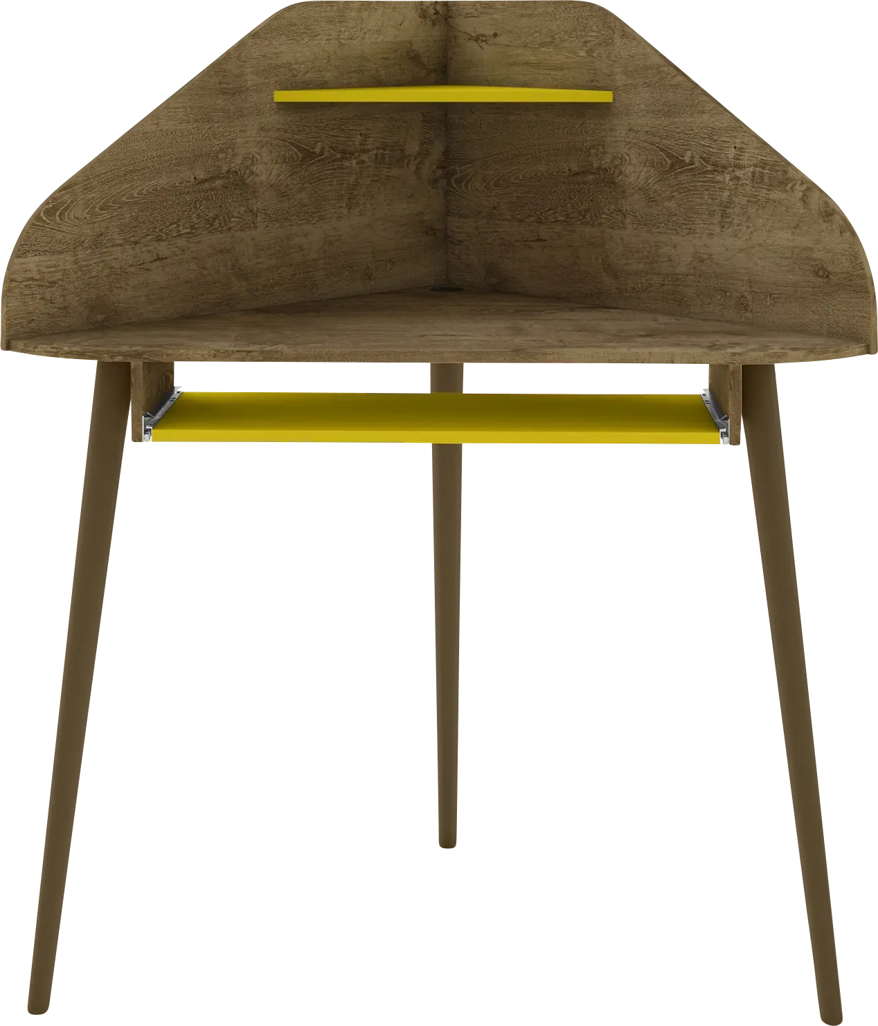 Tanbark Brown Corner Desk