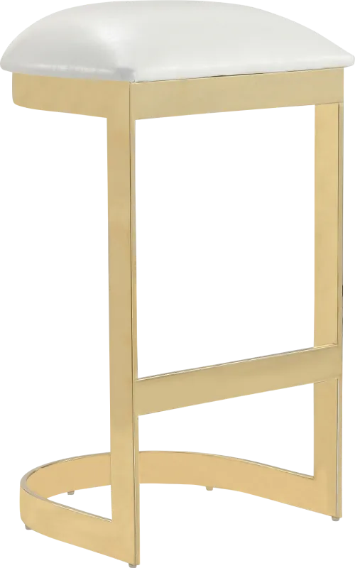 Clostermen White Barstool