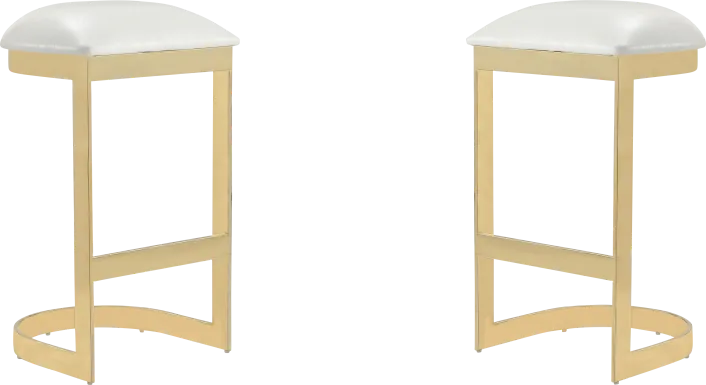Nunnelee White Barstool, Set of 2