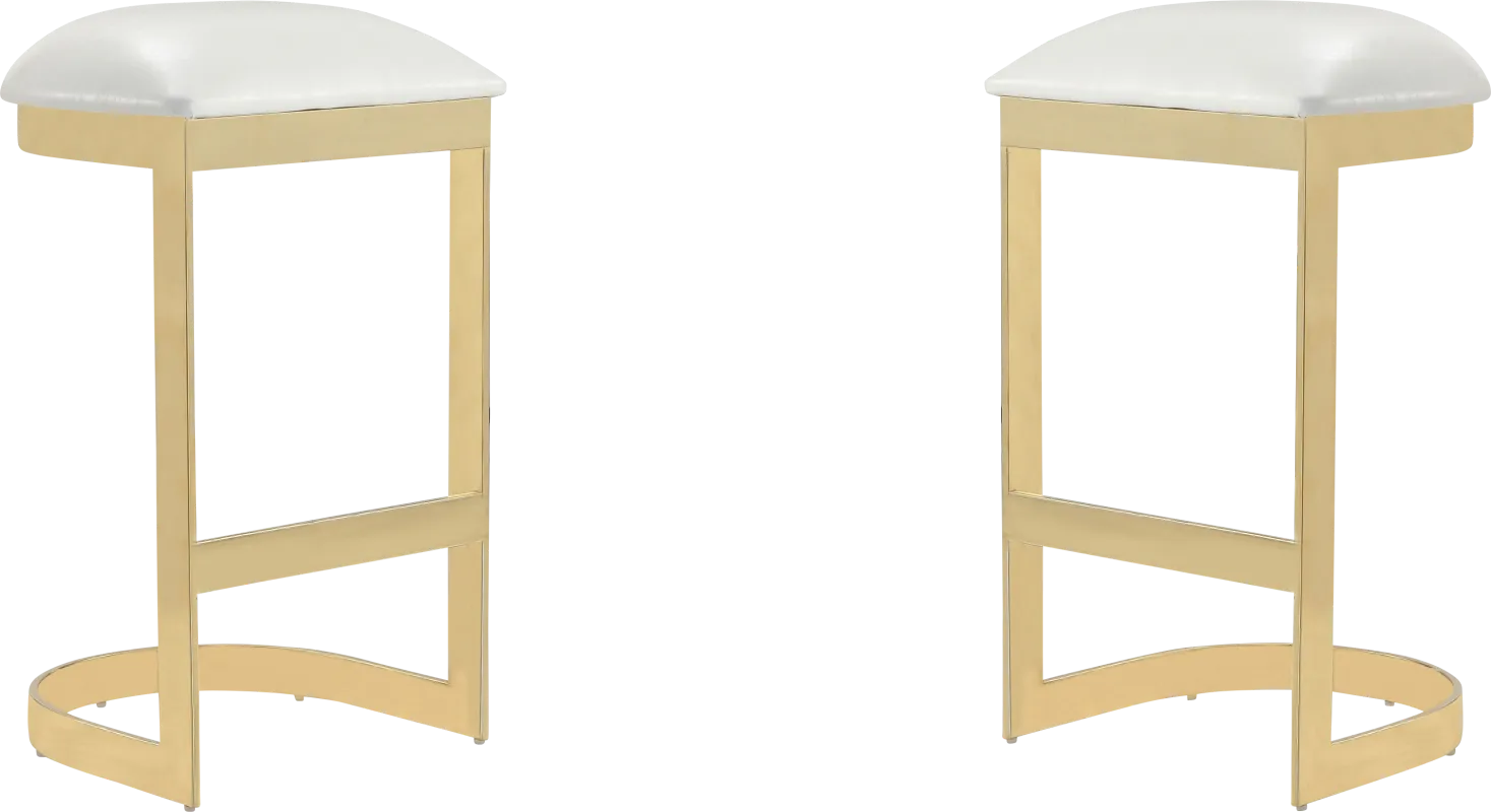 Nunnelee White Barstool, Set of 2