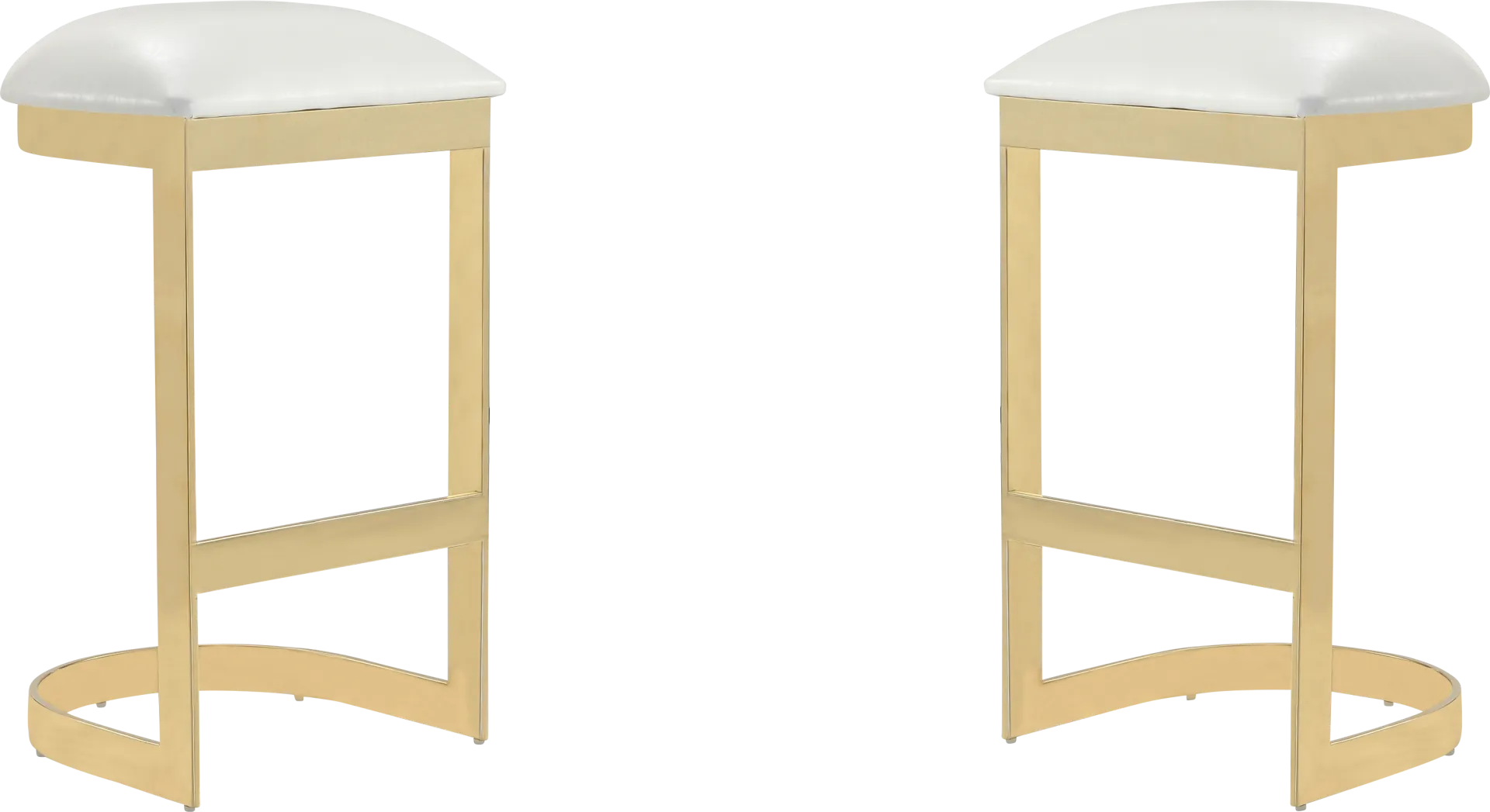 Nunnelee White Barstool, Set of 2 - Image 1