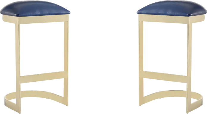 Nunnelee Blue Barstool, Set of 2
