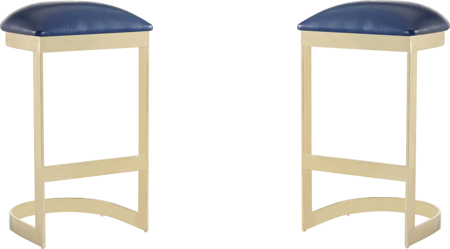 Nunnelee Blue Barstool, Set of 2