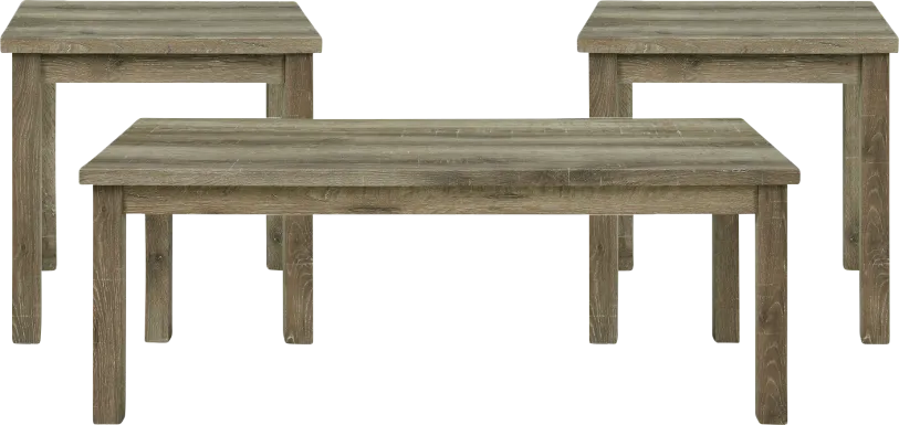 Enoka Oak 3 Pc Occasional Table Set