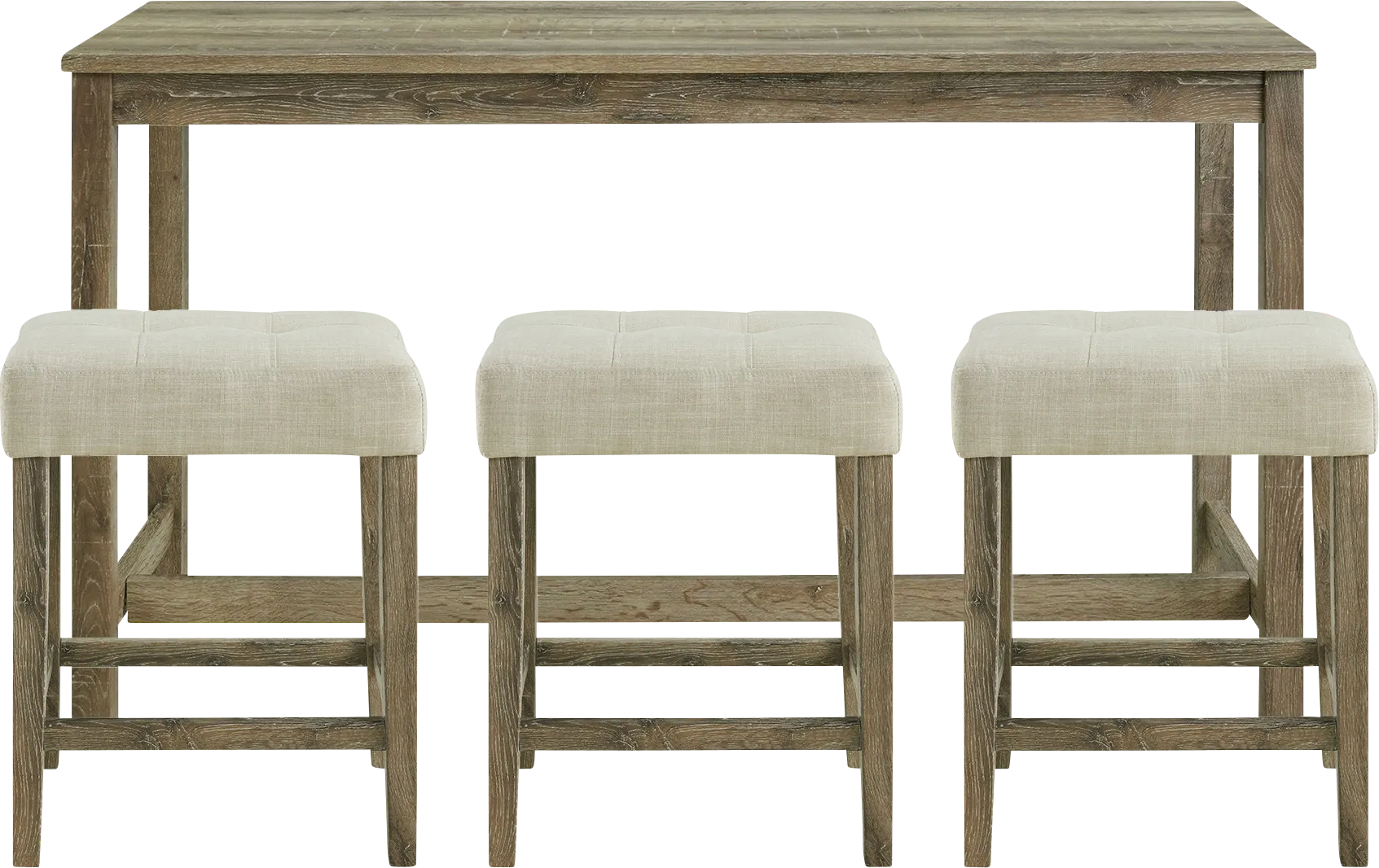 Amepela Oak 4 Pc Bar Height Table Set - Thumbnail - Image 1