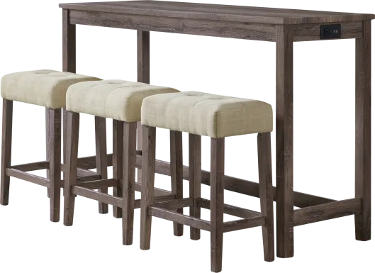 Amepela Gray 4 Pc Bar Height Table Set