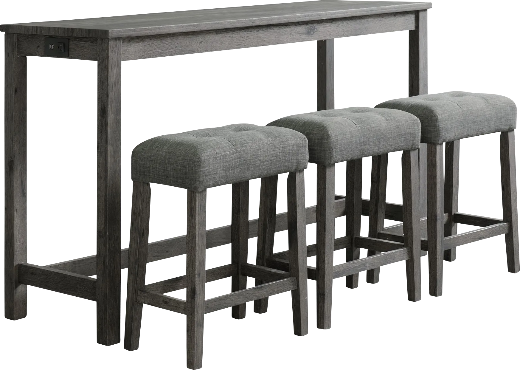 Enoka Charcoal 3 Pc Dining Table Set - Thumbnail - Image 1
