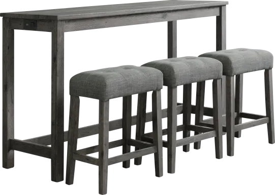 Enoka Charcoal 3 Pc Dining Table Set