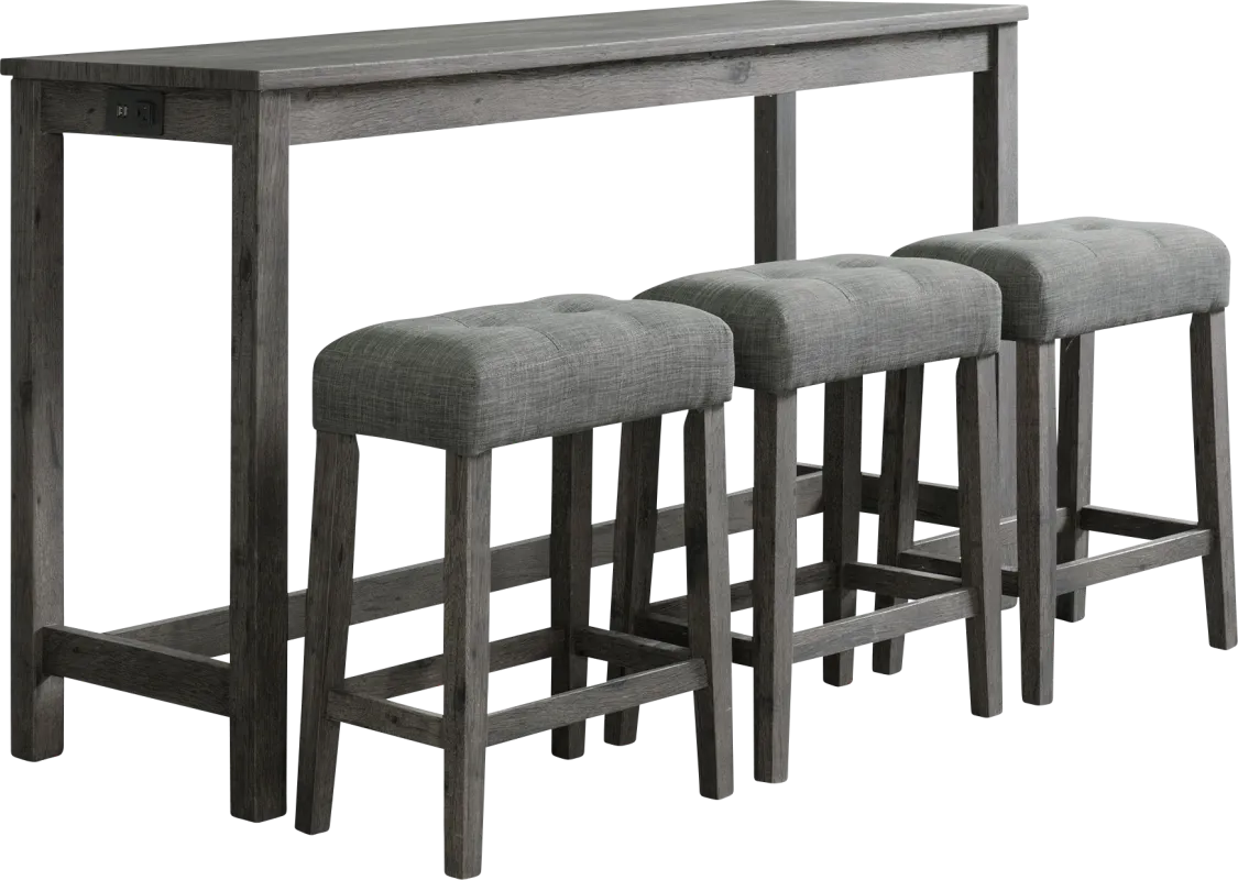 Enoka Charcoal 3 Pc Dining Table Set