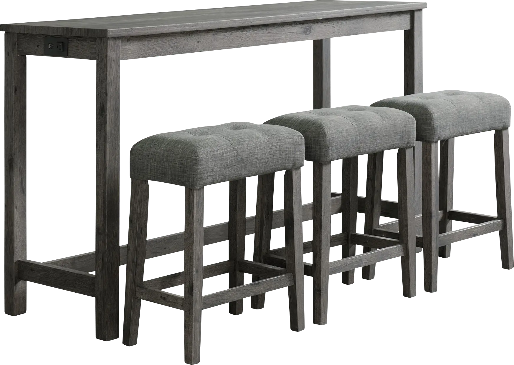 Enoka Charcoal 3 Pc Dining Table Set