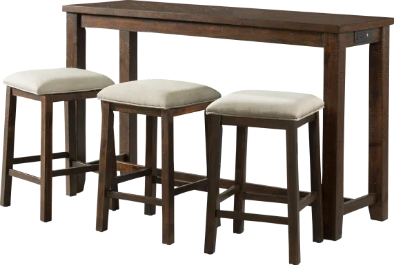 Ekolu Brown 4 Pc Dining Table Set