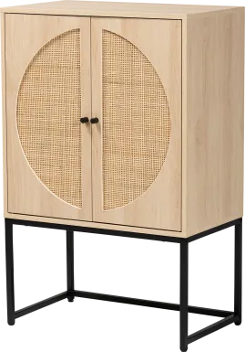 Tiche Light Brown Accent Cabinet