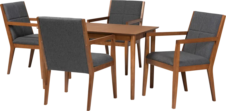 Vanehu Dark Gray 5 Pc Dining Set