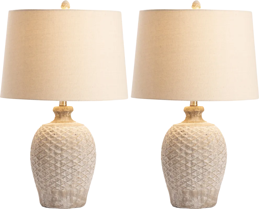 Idora Estates Cream Table Lamps, Set of 2