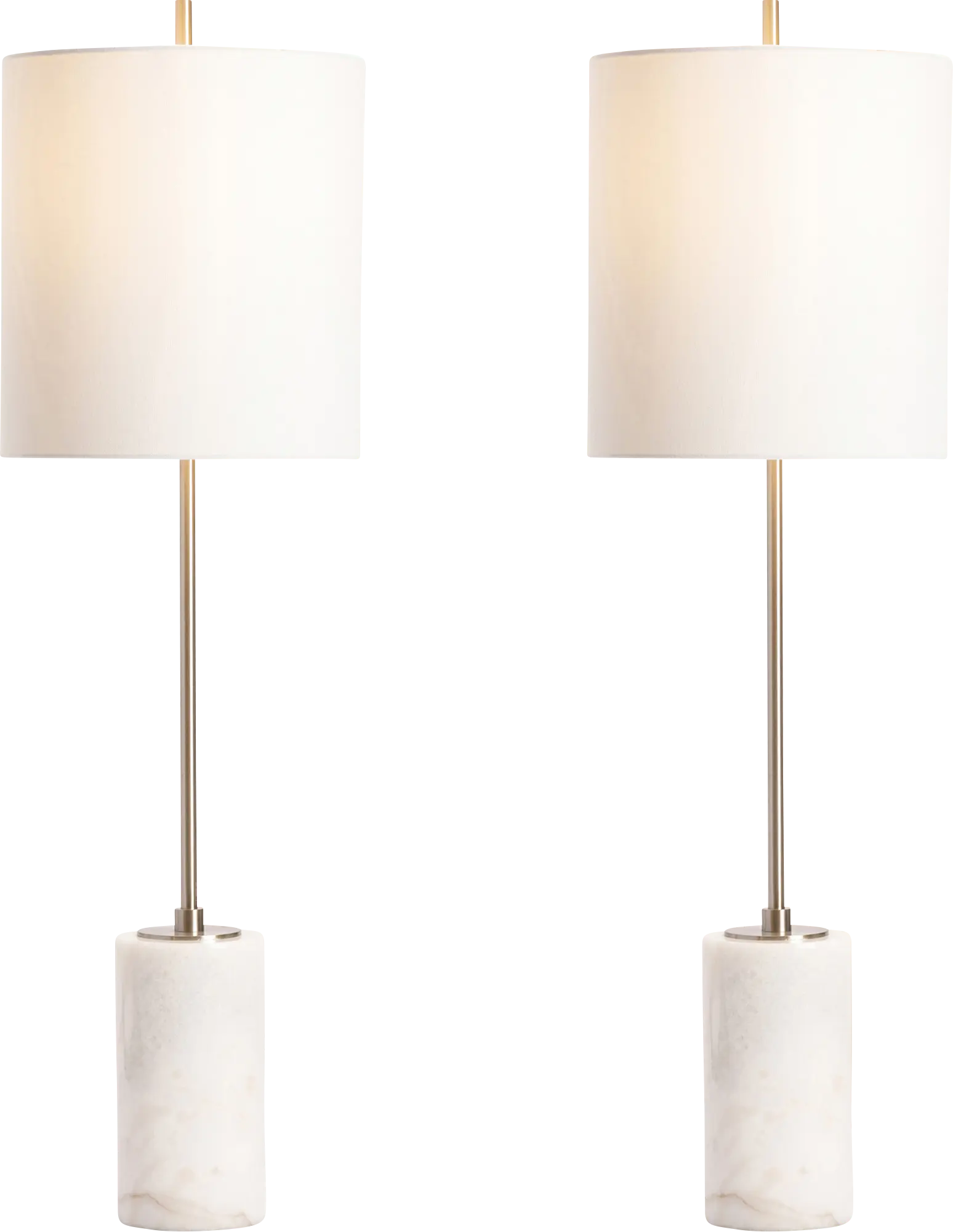 Hare Lane White Table Lamps, Set of 2