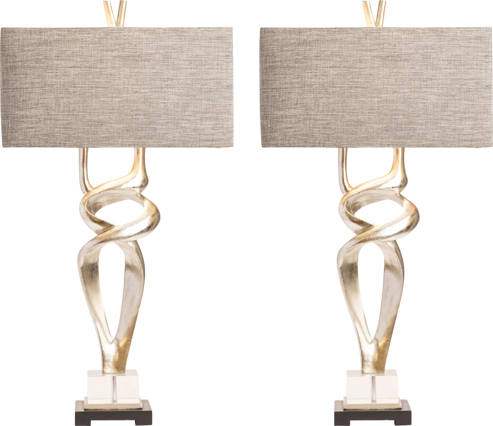 Ignacio Street Silver Table Lamps, Set of 2