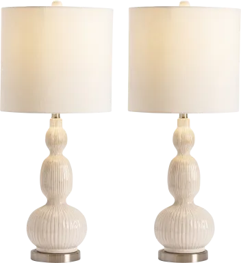 Dehon Creek White Lamp Set of 2