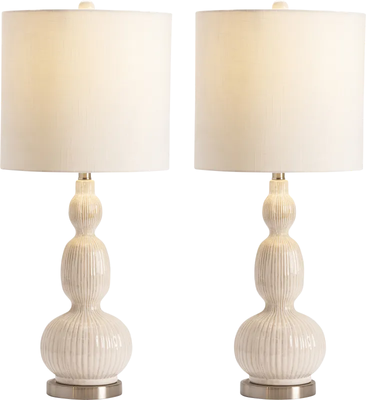 Dehon Creek White Lamp Set of 2