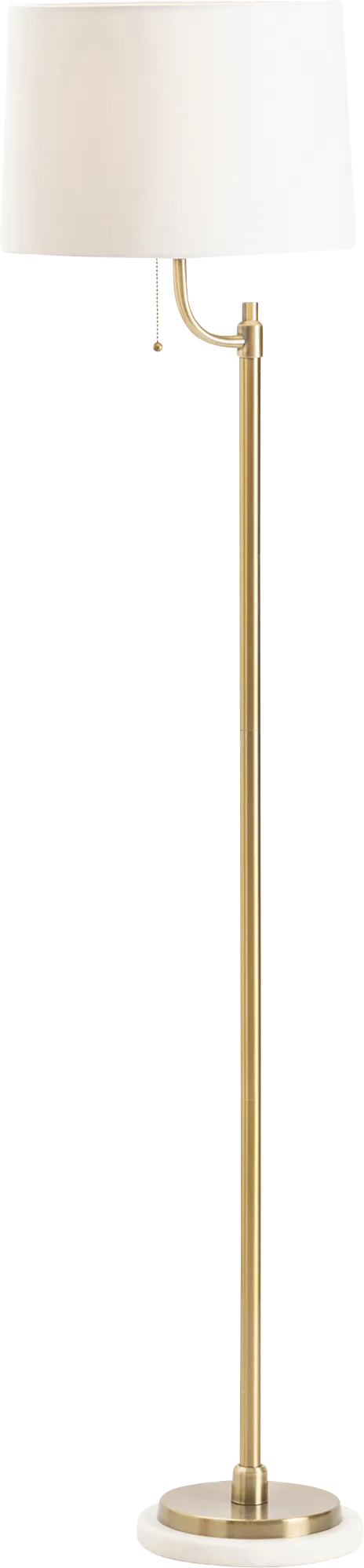 Onique Shores Brass Floor Lamp - Image 1
