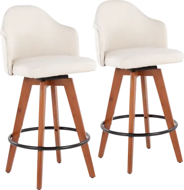 Aleiah Cream Counter Height Stool, Set of 2