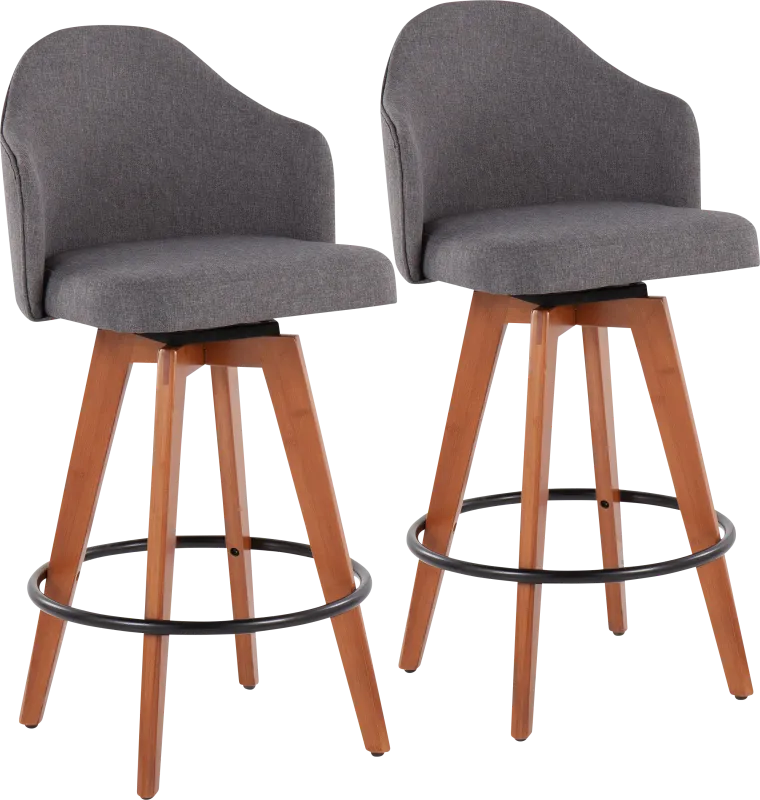 Aleiah Gray Counter Height Stool, Set of 2