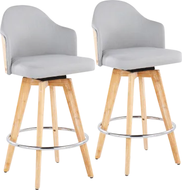 Hakea Light Gray Counter Height Stool, Set of 2