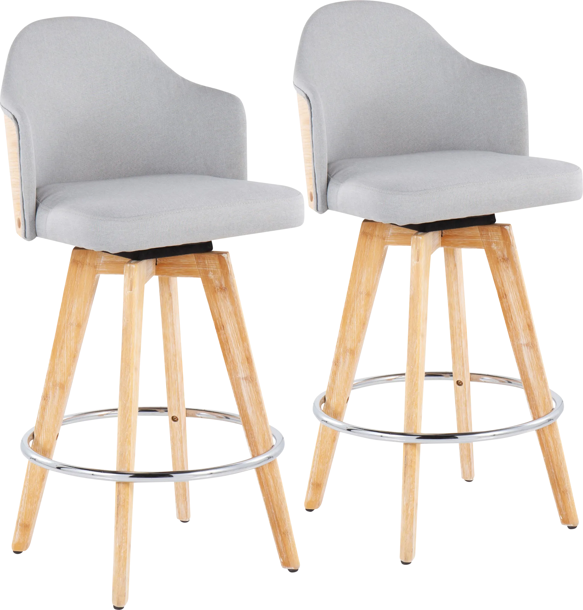 Hakea Light Gray Counter Height Stool, Set of 2 - Image 1