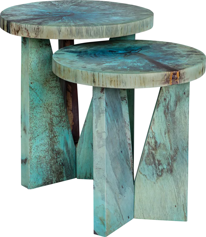 Amara Jean Blue Nesting Tables, Set of 2