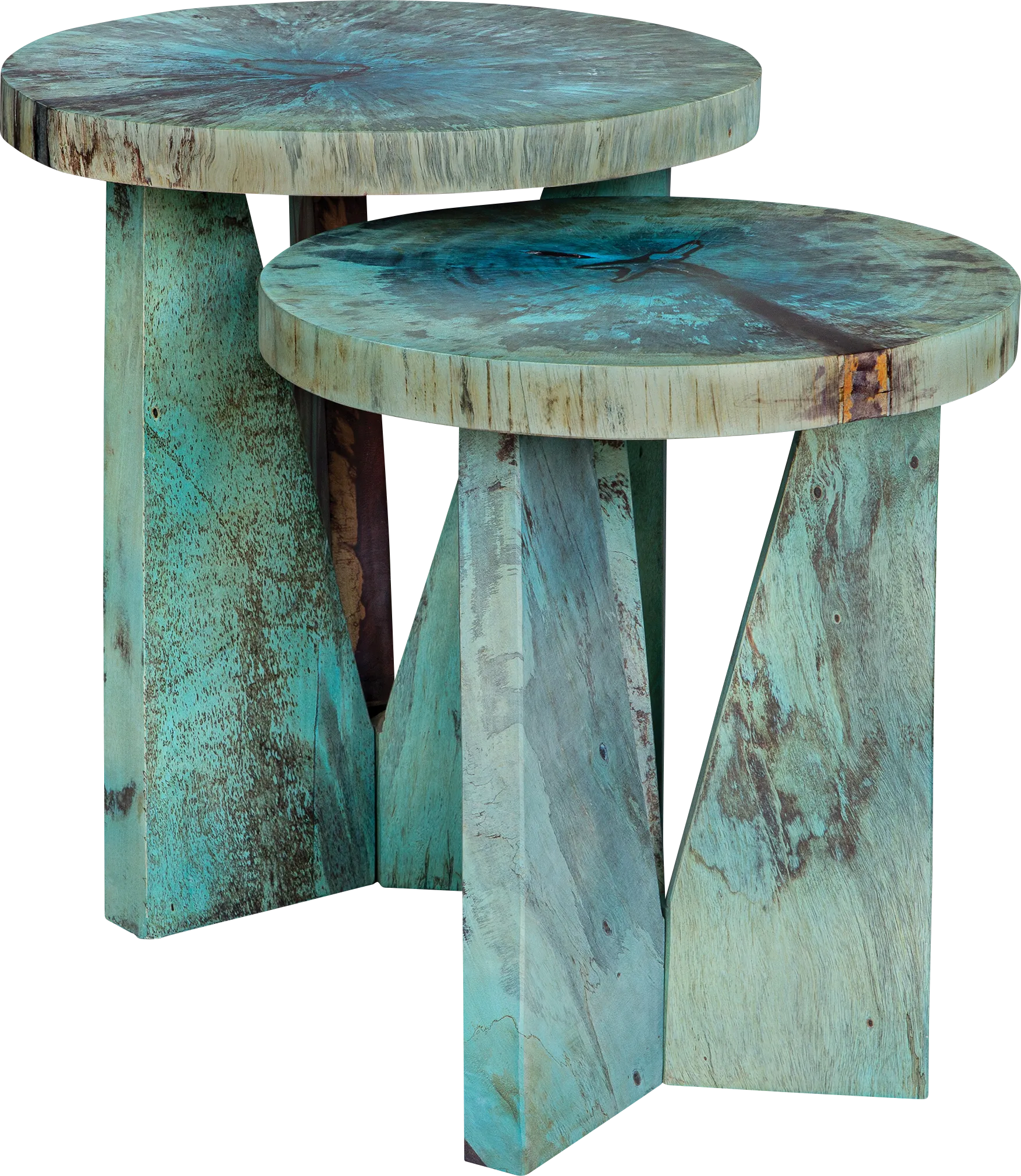 Amara Jean Blue Nesting Tables, Set of 2 - Image 1