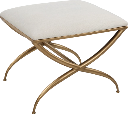 Calaria White Accent Bench