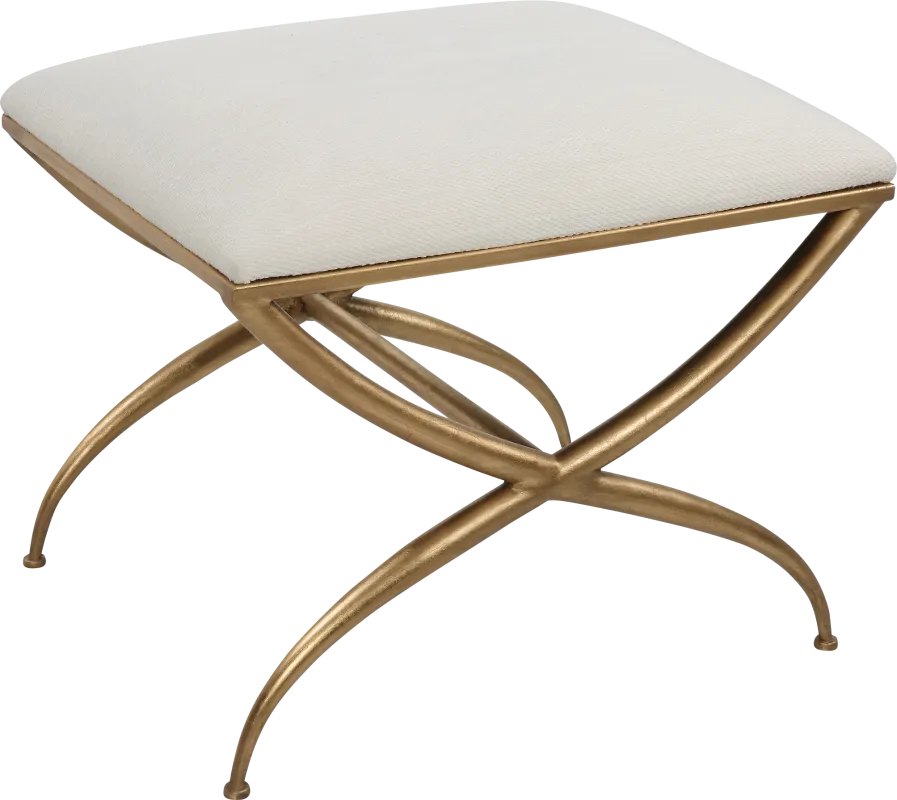 Calaria White Accent Bench