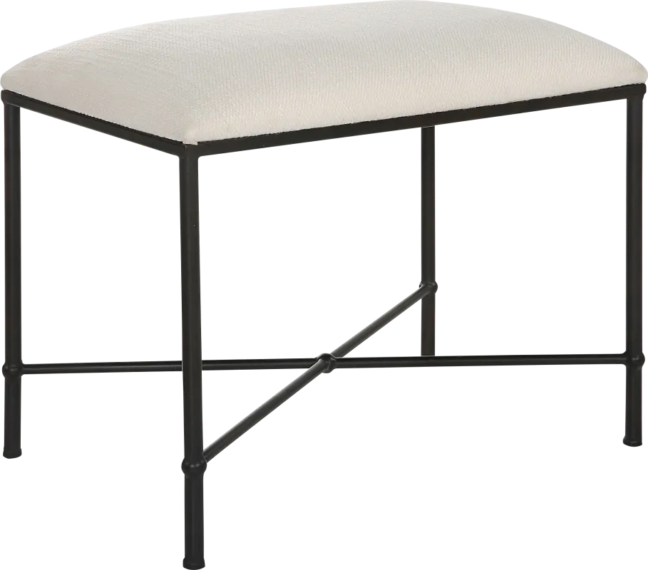 Cenera White Accent Bench