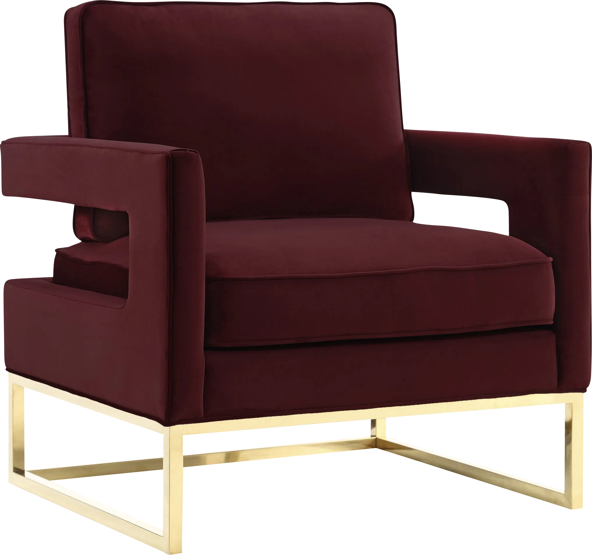 Belldid II Maroon Accent Chair - Thumbnail - Image 1