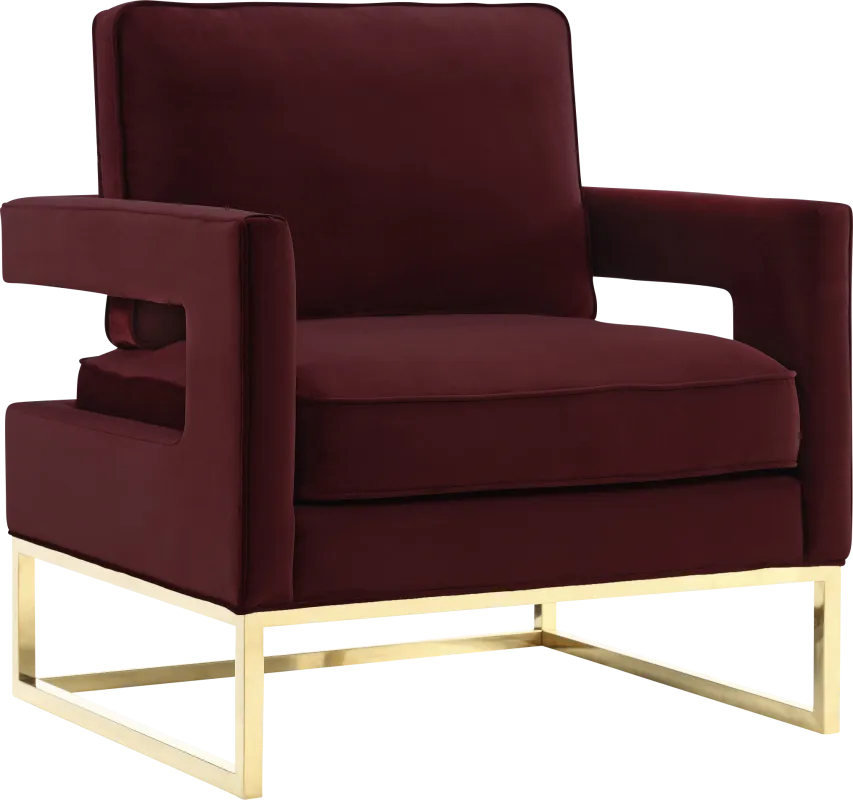 Belldid II Maroon Accent Chair