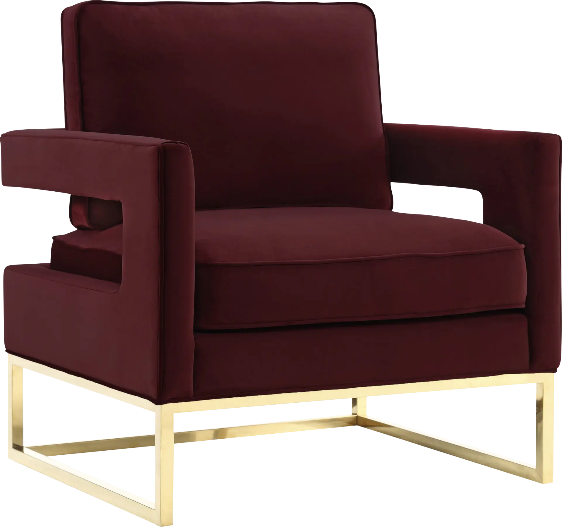 Belldid II Maroon Accent Chair