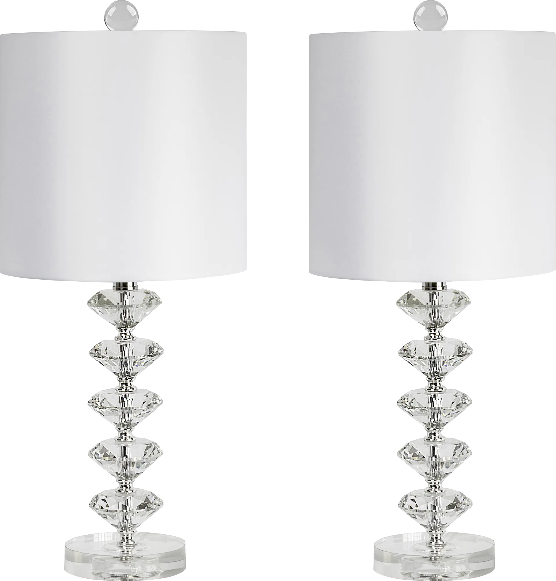 Neloula Road Clear Table Lamps, Set of 2 - Image 1
