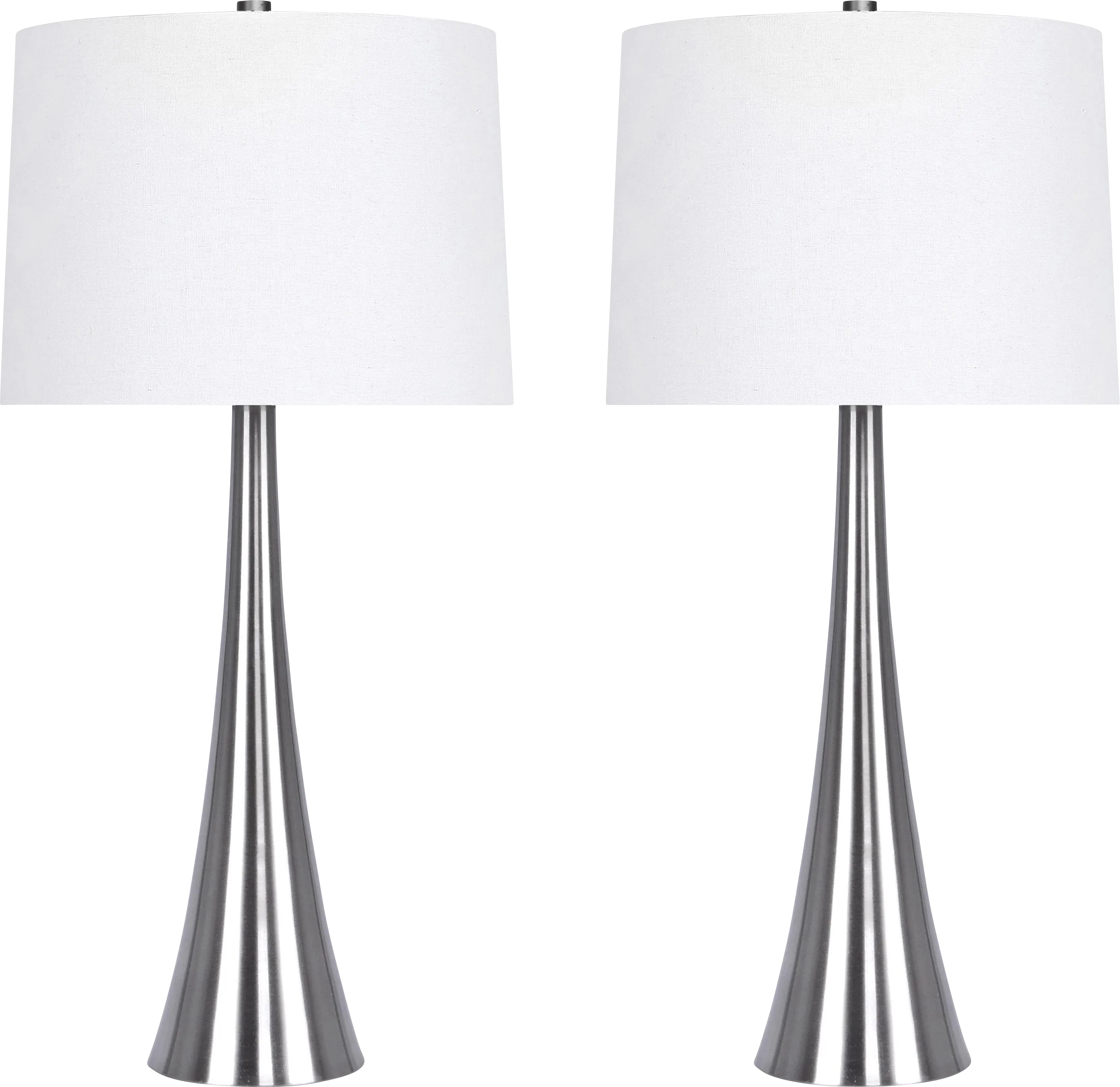 Frantz Street Silver Table Lamps, Set of 2