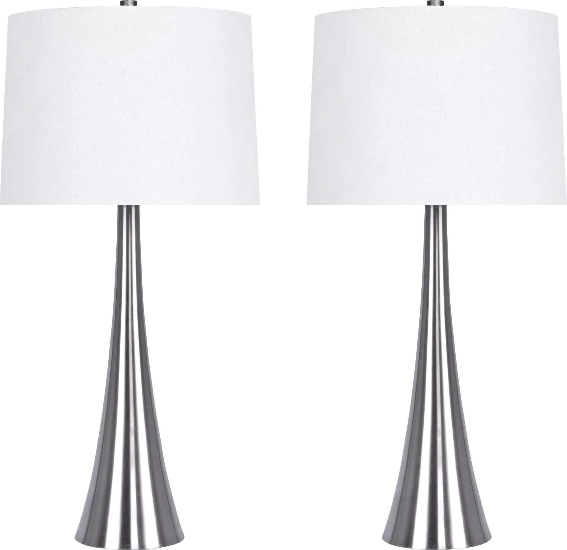 Frantz Street Silver Table Lamps, Set of 2